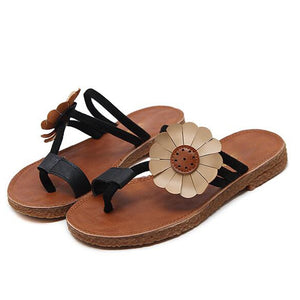 Women Flower Slippers Flats