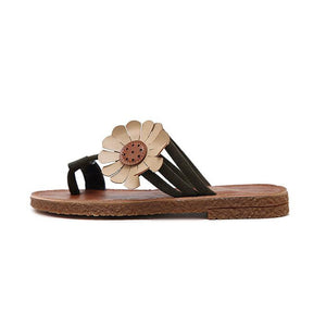 Women Flower Slippers Flats