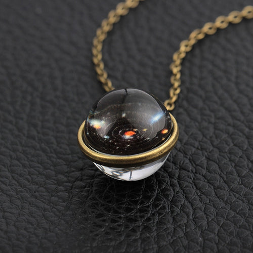 Glass Sphere Lovers Necklace