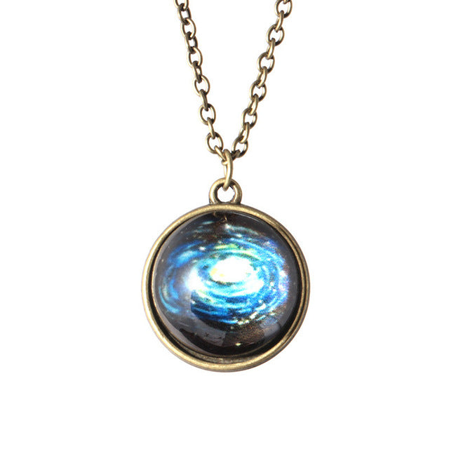 Glass Sphere Lovers Necklace