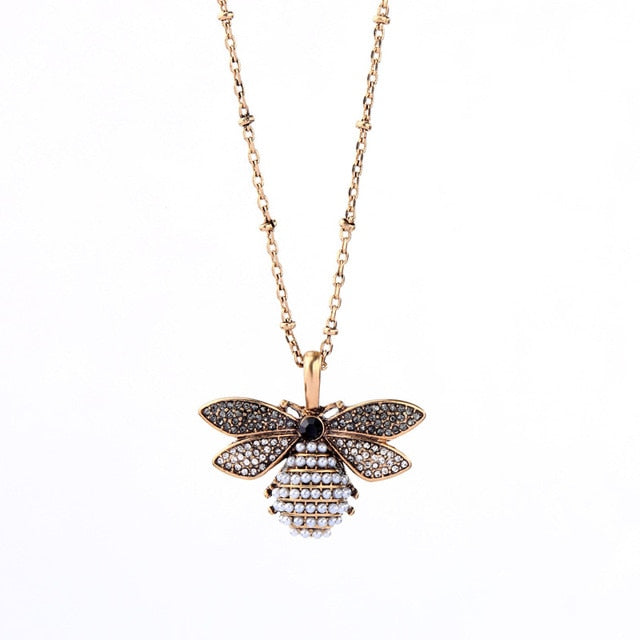 Bee Pendant Long Necklace